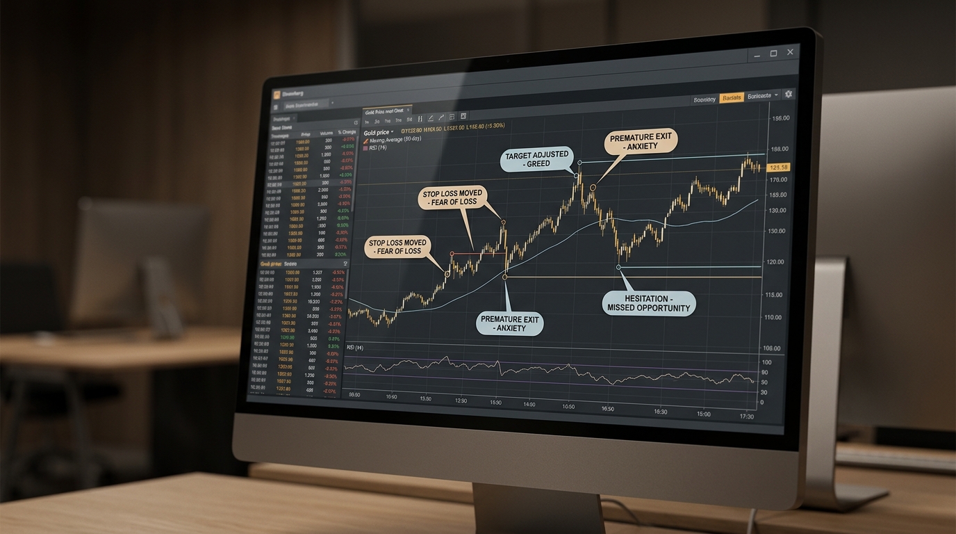 Altering predefined execution structures mid-trade is a direct signal that emotional bias has hijacked your plan.