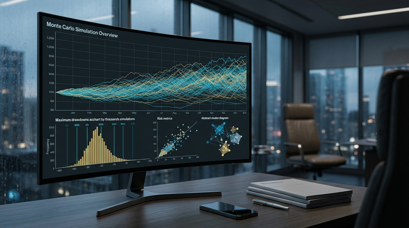 scrambling historical trade data reveals the true variance and extreme drawdown profiles that basic averages conceal.